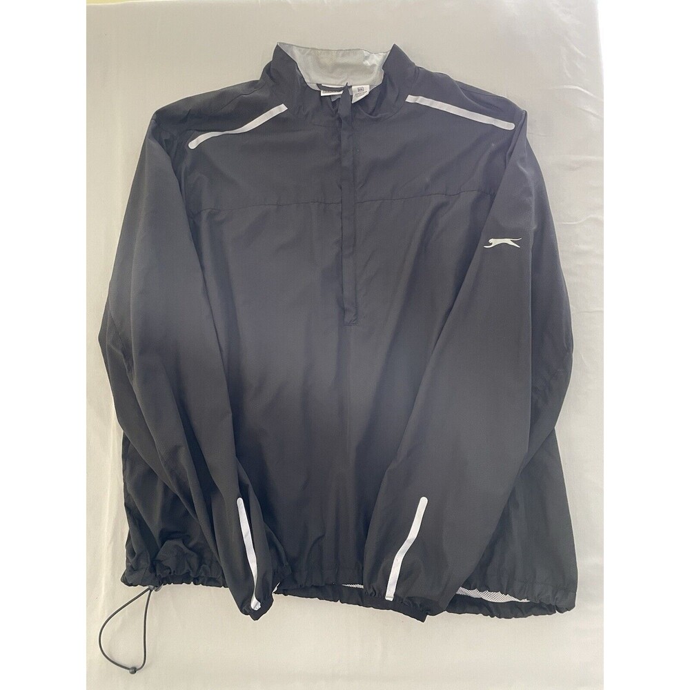 Slazenger Windbreaker Men’s XXL Black 1/4 Zip Pocket Golf Jacket